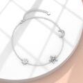wholesale 925 Sterling Silver Sun Moon Star Bracelet With Clear Crystal Accents-0-2