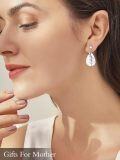 wholesale Sterling Silver Floral Teardrop Earrings w Birth Flower Engraved Gift for Women-0-21