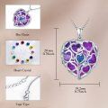 TOUPOP Sterling Silver Birthstone Tree Of Life Necklace Pendant-0-3