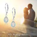 wholesale 925 Sterling Silver Opal Teardrop Leverback Earrings Hypoallergenic Gift-0-4