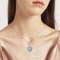 wholesale 925 Sterling Silver Nautical Ship Wheel Pendant Necklace with Abalone Shell and Rope Accents for Women's Gifts-0-1