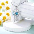 wholesale 925 Sterling Silver Sea Life Dreamcatcher Necklace - Turtle & Dolphin Charm-0-1