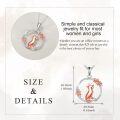 wholesale 925 Sterling Silver Fox Pendant Necklace with Flowers and Cubic Zirconia - Cute Gift for Women-0-3