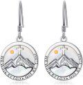 wholesale 925 Sterling Silver Mountain Cross Dangle Earrings Christian s for Her Him-0-0
