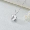wholesale 925 Sterling Silver Heart-Shaped Cardinal & Roses Keepsake Jewelry for Ashes - 18 Chain Included-0-6