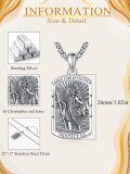 wholesale 925 Sterling Silver Saint Christopher Medal Pendant Necklaces for Men & Women - Religious Protection  Ideas-0-5