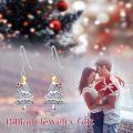 wholesale 925 Sterling Silver Christmas Tree Dangle Earrings-0-28