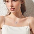 wholesale 925 Sterling Silver Mother & Child Clover Pendant Necklaces Gifts for Daughters-0-3