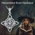 wholesale 925 Sterling Silver Celtic Knot Cubic Zirconia Accent Pendant Necklace - Irish Good Luck Jewelry for Women-0-1