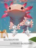 wholesale 925 Sterling Silver Cute Axolotl Meditation Earrings-0-5