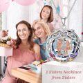 wholesale TOUPOP Sisters Gifts From Sister 925 Sterling Silver 2 Sisters Necklace With Crystal Sister Jewelry Gifts For Women Daughter Friends Birthday (3 Sister) -0-4