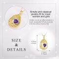 wholesale Sterling Silver Yellow Gold Plated Gemstone Tree of Life Pendant Necklace-0-69