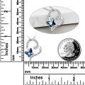 wholesale 925 Sterling Silver Mother's Day Gift Blue Butterfly Crystal Heart Pendant Necklaces for Women I Love You Forever s-0-2