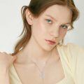 TOUPOP 14K Gold Moissanite Infinity Cross Pendant Necklace-0-2