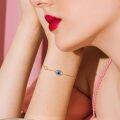 wholesale 14K Gold Evil Eye Chain Bracelet - Christmas Gift for Her-0-1