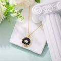 wholesale 14k Gold Plated Blue Sandstone Zodiac Necklace 12 Constellation Pendant for Women-0-26
