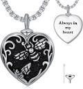 wholesale TOUPOP Bee Urn Necklace For Ashes 925 Sterling Silver Heart Cremation Jewelry For Ashes Heart Bee Keepsake Necklace For Ashes Memorial Gifts For Women Men -0-0