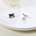 wholesale 925 Sterling Silver Cat Face Stud Earrings Adorable Pet s for Women and Girls-0-4