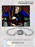 wholesale 925 Sterling Silver Saint Andrew Medal Charm Bracelet with Box Chain for Men Women (Adjustable Length: 6-8 inches)-0-5