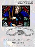 wholesale 925 Sterling Silver Saint Andrew Medal Bracelet With Lobster Clasp And Extension Chain-0-5