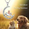wholesale 925 Sterling Silver Crescent Moon Pendant with Fox and Squirrel Charm Necklace - Love You to the Moon & Back s for Women-0-2