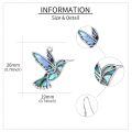 wholesale 925 Sterling Silver Hummingbird Earrings with Abalone Shell Inlay for Women Mom Gifts-0-4