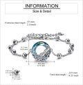 wholesale 925 Sterling Silver Blue Crystal Peacock Charm Bracelet - Mother's Day Gift for Her-0-2