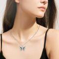 wholesale 925 Sterling Silver Celtic Knot Butterfly Pendant Necklace  for Women Girls-0-2