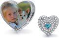 wholesale Silver Heart Photo Charm with Birthstone Picture Pendant Gift for Women-0-0