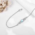 wholesale Sterling Silver Moonstone Celtic Anklet Irish Knot Viking Jewelry-0-7