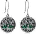 wholesale Sterling Silver Tree of Life Dangle Earrings for Women Girls Jewelry Gifts-0-14