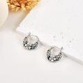 wholesale 925 Sterling Silver Floral Filigree Circle Stud Earrings-0-2