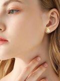 wholesale 925 Sterling Silver Mother & Baby Polar Bear Opal Stud Earrings for Women - Animal  Idea-0-3