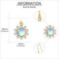 wholesale 14K Gold Blue Moonstone Drop Earrings for Women Gifts for Mom/Daughter-0-4