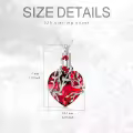 TOUPOP Sterling Silver & Stone Red Cardinal Pendant Necklace-0-3