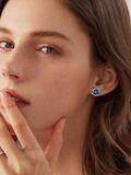 wholesale 925 Sterling Silver Snake Blue Crystal Stud Earrings - Animal  for Her-0-1