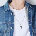 wholesale 925 Sterling Silver 3D Jesus on the Cross Pendant Necklace  Religious Protection Amulet Jewelry for Men-0-1