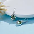 wholesale 925 Sterling Silver Watermelon Tourmaline Water Drop Dangle Earrings-0-2