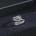 wholesale 925 Sterling Silver Spoon Rings Adjustable Thumb Rings Vintage Jewelry Gifts for Women Men-0-4