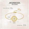wholesale Gold Compass Design 14K Gold Plated Moissanite Bracelet for Women's s-0-4