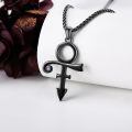 wholesale 925 Sterling Silver & Black Plated Ankh Pendant Necklace  for Men-0-3