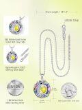wholesale White Gold Yellow Gold Plated Sterling Silver Austrian Crystal Celtic Tree of Life Necklace-0-158