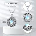 wholesale Sterling Silver Round Picture Locket Necklace Holds 2 Photos Jewelry Gift-0-2
