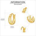 wholesale 14K Yellow Gold Infinity Twist Filigree Huggie Hoop Earrings for Women-0-4