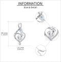 wholesale 925 Sterling Silver Heart Footprints Mommy of an Angel CZ Pendant Necklace-0-4