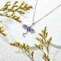 wholesale 925 Sterling Silver Oxide Amethyst Dragon Pendant Necklace for Women Vintage Jewelry Gift-0-4