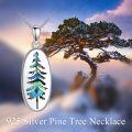 wholesale 925 Sterling Silver Turquoise Malachite Tree Pendant Necklace for Women Gifts-0-5