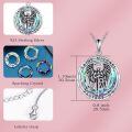 wholesale 925 Sterling Silver Oxidized Saint Michael Archangel Crystal Pendant Necklace-0-1