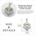 wholesale 925 Sterling Silver Honeycomb Bee with Crown Pendant Necklace for Women Gifts-0-4