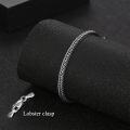 wholesale 925 Sterling Silver Italian Franco Foxtail Chain Anklet for Women and Men-0-4